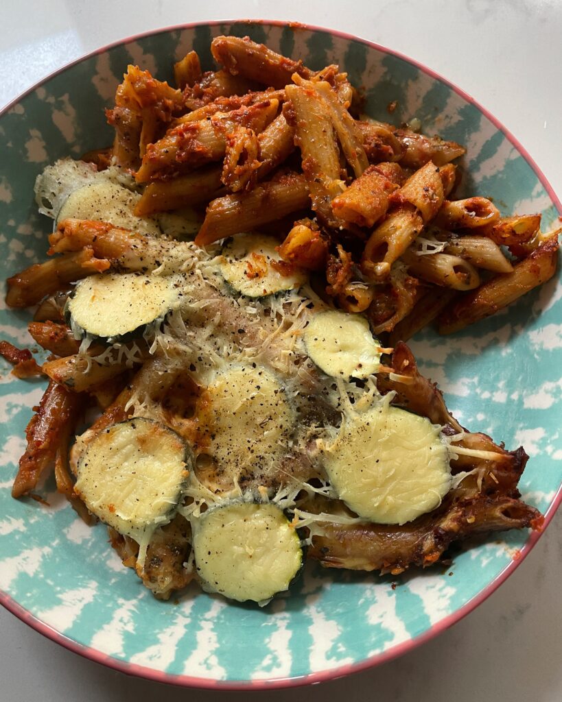 roast vegetable pasta bake