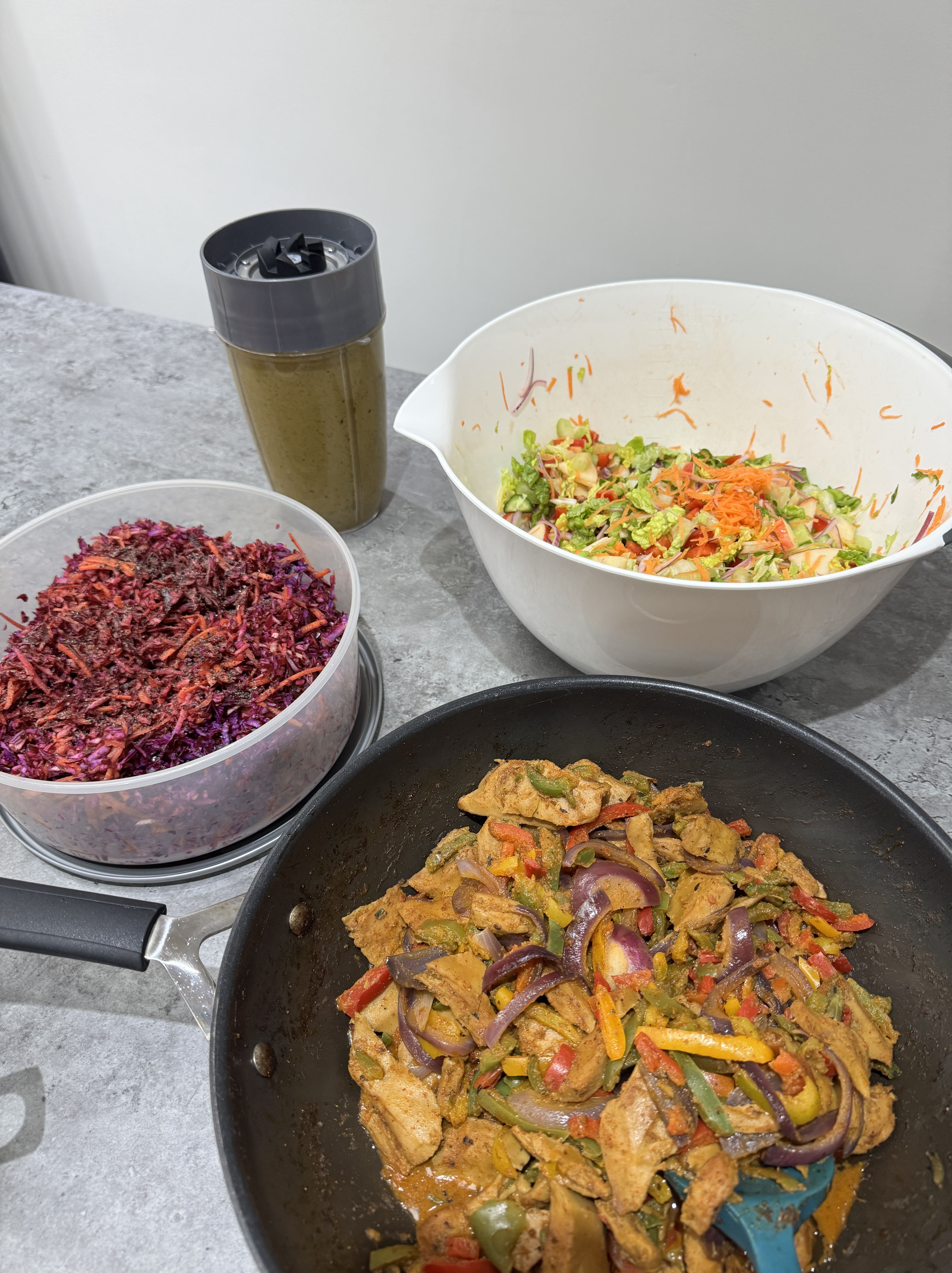 vegan chicken fajita mix meal prep for mexican buddha bowl